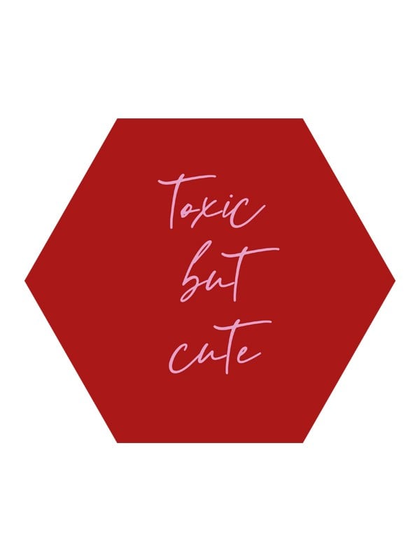 Muurcirkel Forex Hexagon – Toxic but Cute