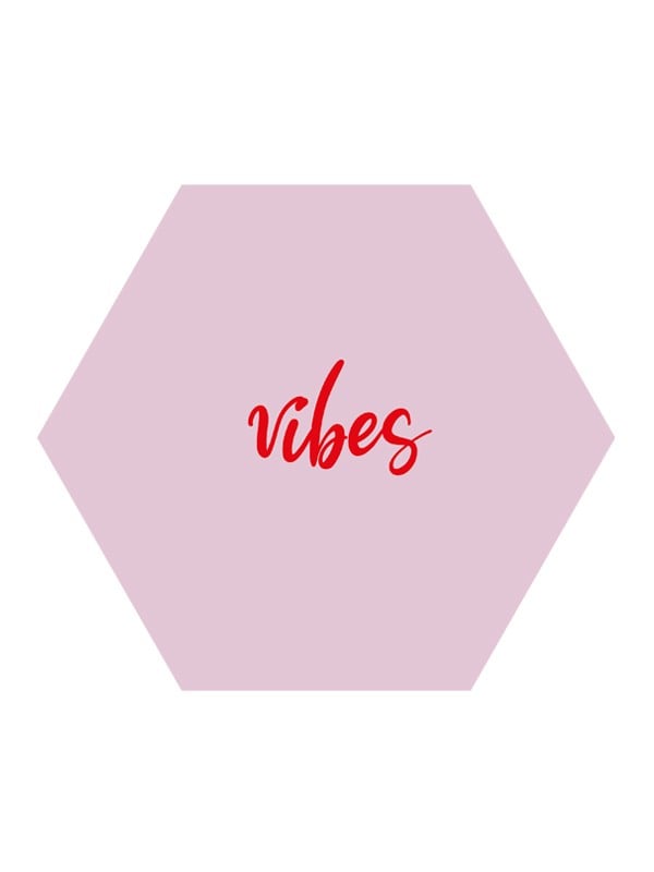 Muurcirkel Hexagon – Vibes