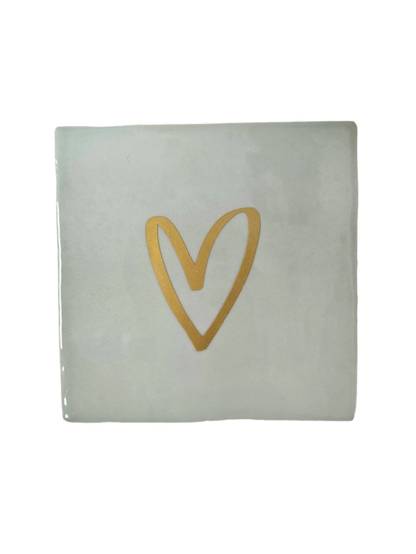 Tegeltje- Hartje - mintgroen