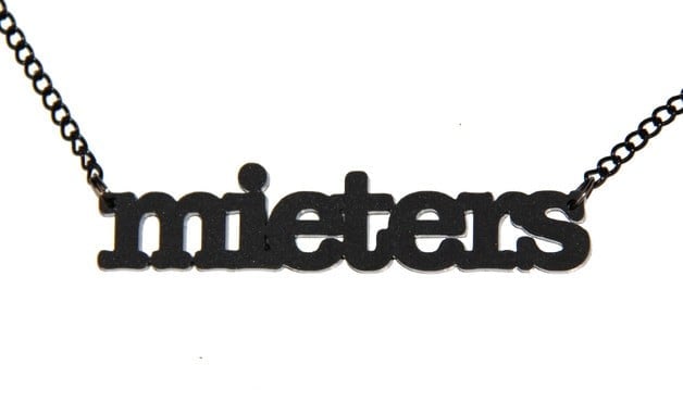 Mieters! naamketting (zwart)