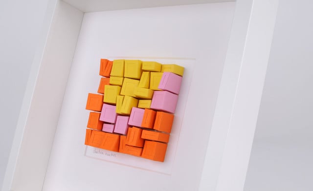 Kunstobject - Tulp -papier - geel - oranje - 155400 Kunstobject - Tulp -papier - geel - oranje