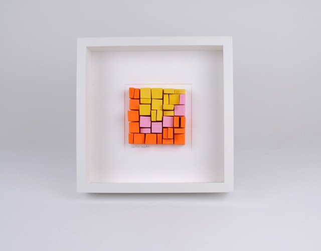 Kunstobject - Tulp -papier - geel - oranje - 155401 Kunstobject - Tulp -papier - geel - oranje
