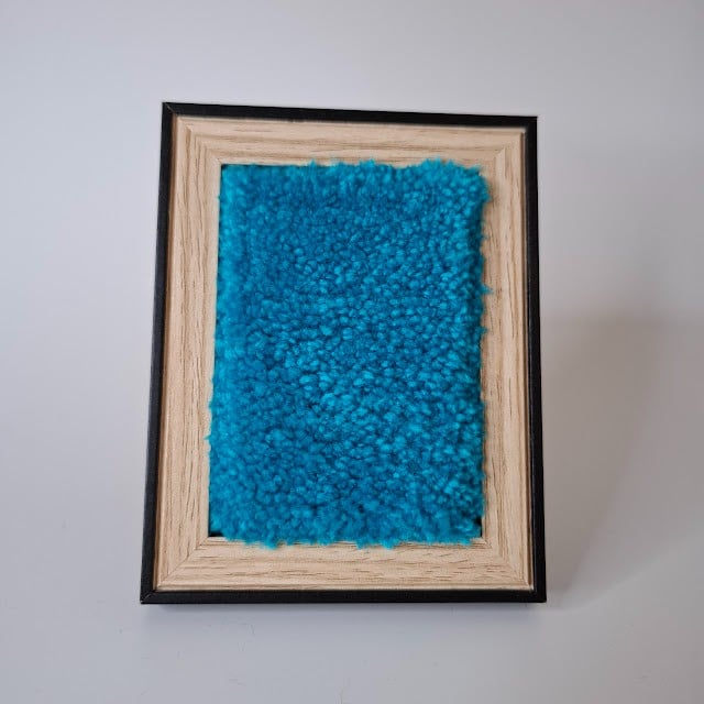 mini aaibare kunstwerkje in lijstje Blauw