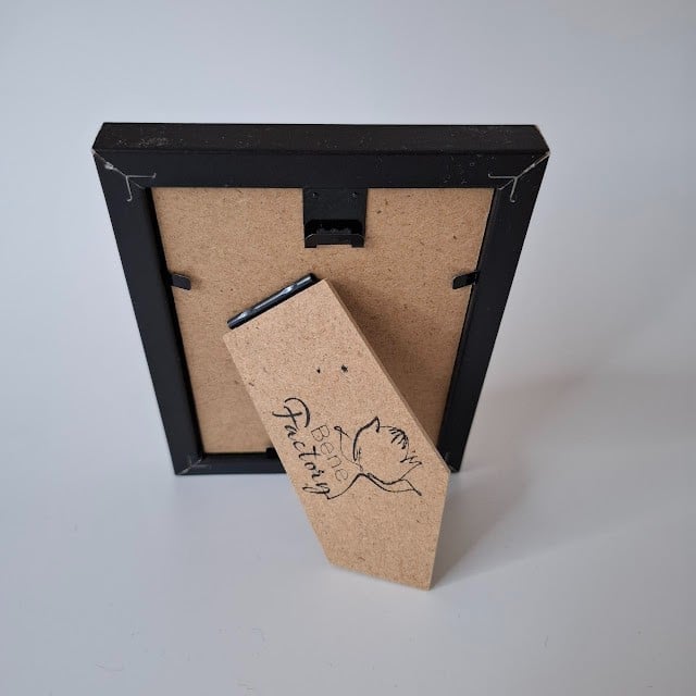 mini aaibare kunstwerkje in lijstje Blauw