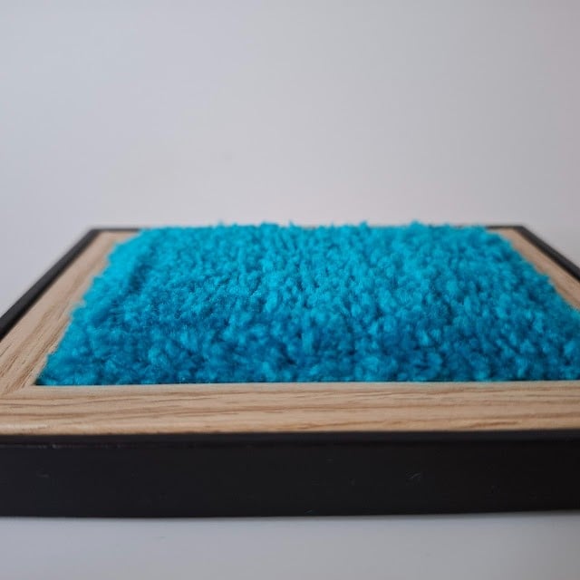 mini aaibare kunstwerkje in lijstje Blauw