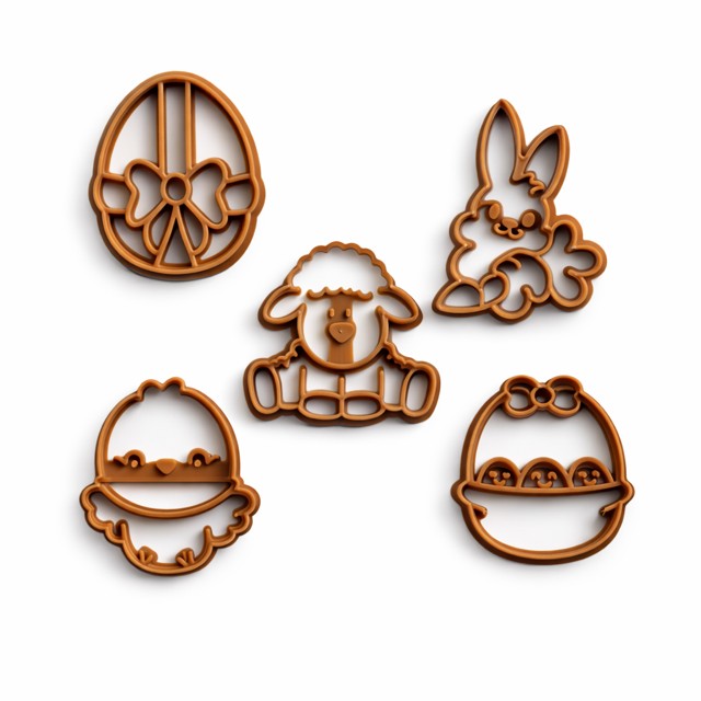 Cookie cutter & Embosser set Easter 5pcs