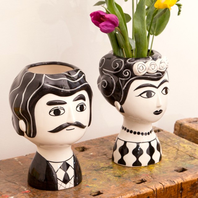 Kitsch Kitchen vaas Marisol z/w