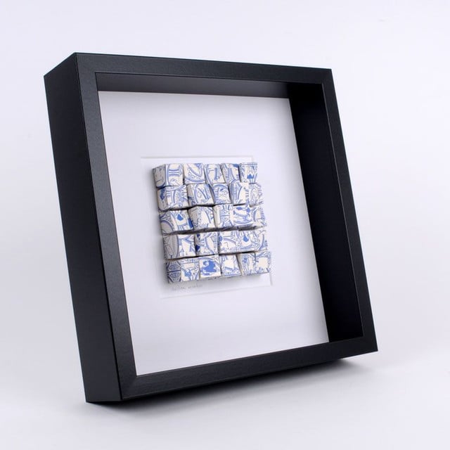 Kunstobject - Van Porselein tot Papier - papier - blauw - 155410 Kunstobject - Van Porselein tot Papier - papier - blauw