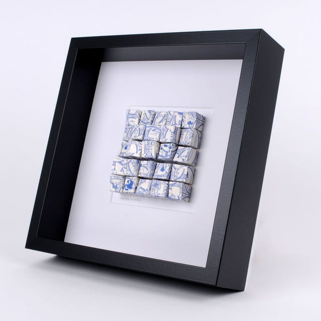 Kunstobject - Van Porselein tot Papier - papier - blauw - 155411 Kunstobject - Van Porselein tot Papier - papier - blauw