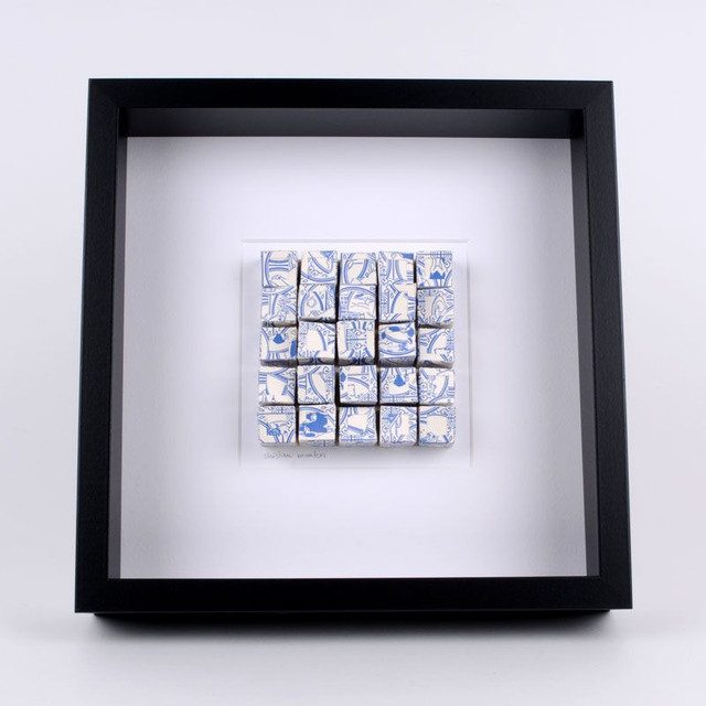 Kunstobject - Van Porselein tot Papier - papier - blauw - 155412 Kunstobject - Van Porselein tot Papier - papier - blauw