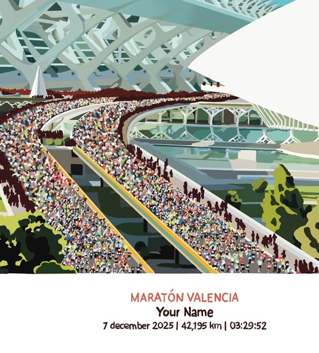 Valencia Marathon Art Print
