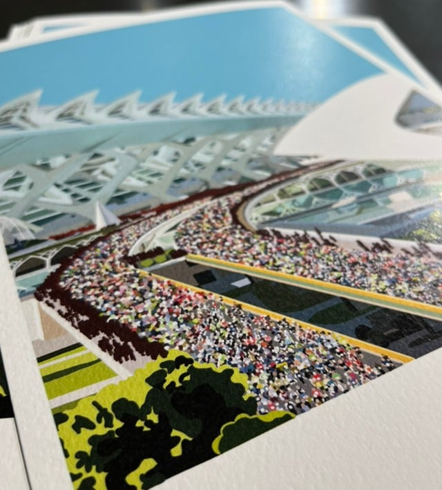 Valencia Marathon Art Print