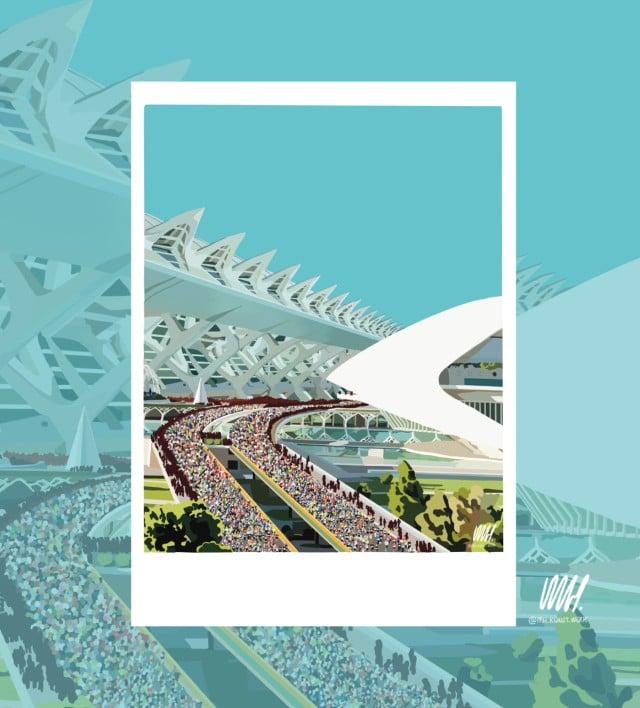 Valencia Marathon Art Print
