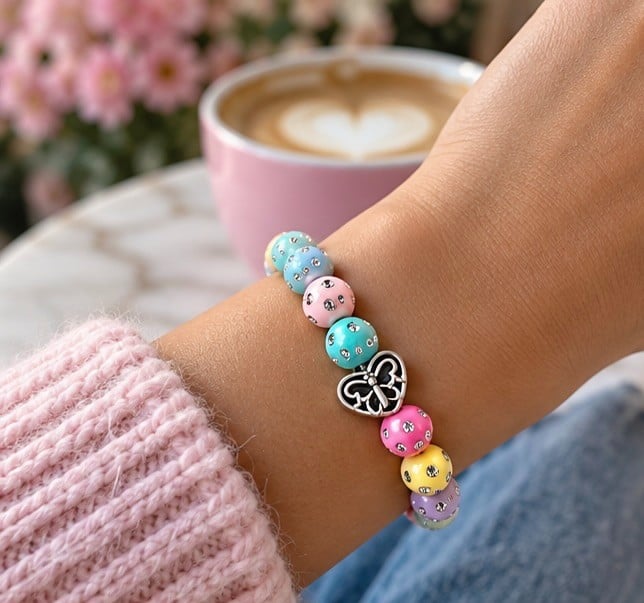 Pastel Spark armband handgemaakt - 149344 Pastel Spark armband handgemaakt