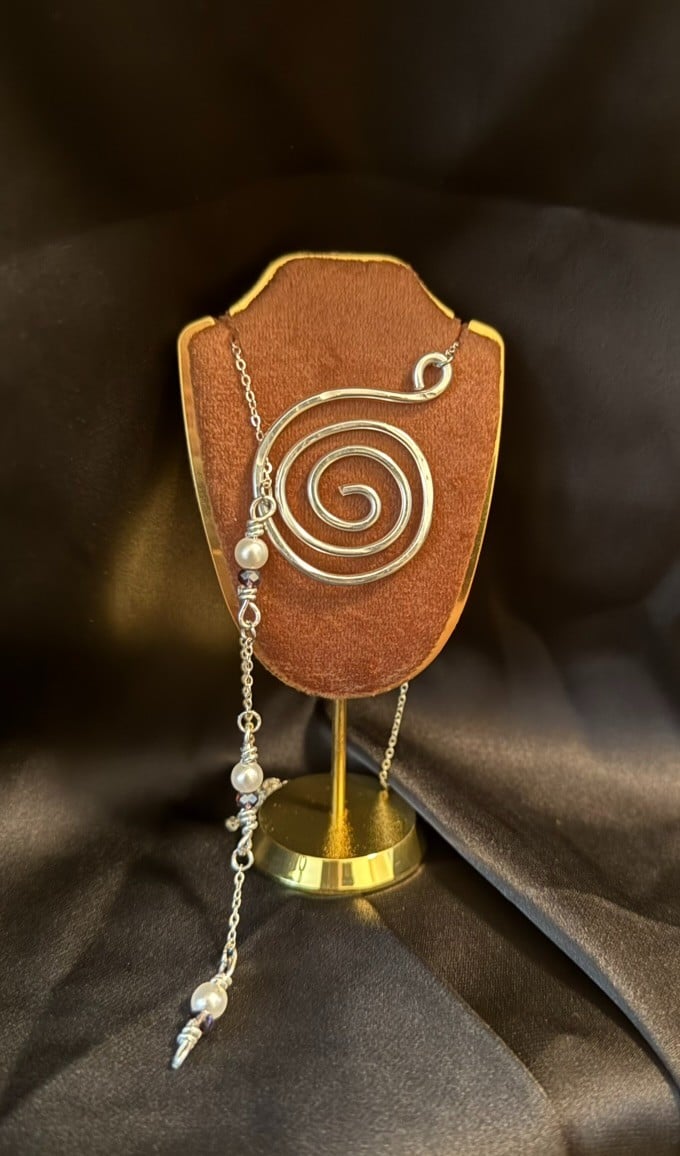 Parel en amethistketting