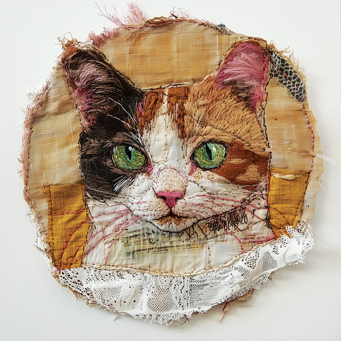 Kaartenset borduur poezen