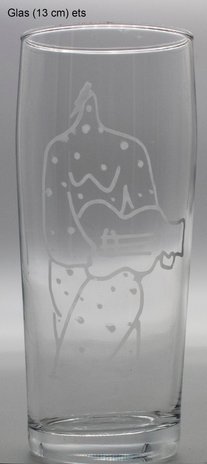 Bierglas1, met ets, gesigneerd en genummerd. Nicolaas Maathuis (NIC-O)