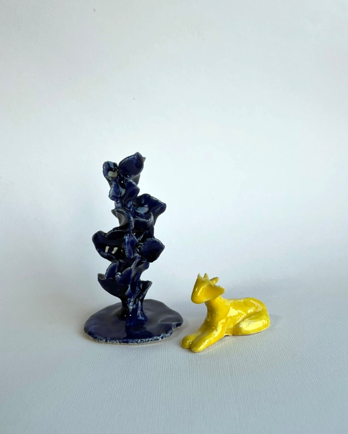 Boom en Geit - 107065 Boom en Geit sculptuur