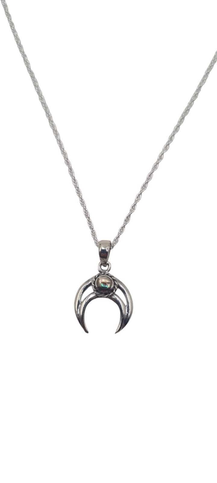 Abalone schelp ketting en hanger 925 sterling zilver