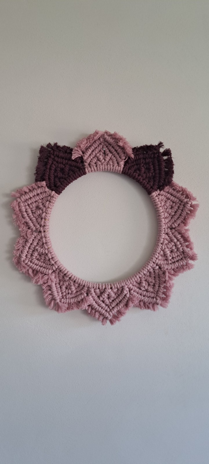 Wanddecoratie roze/paars