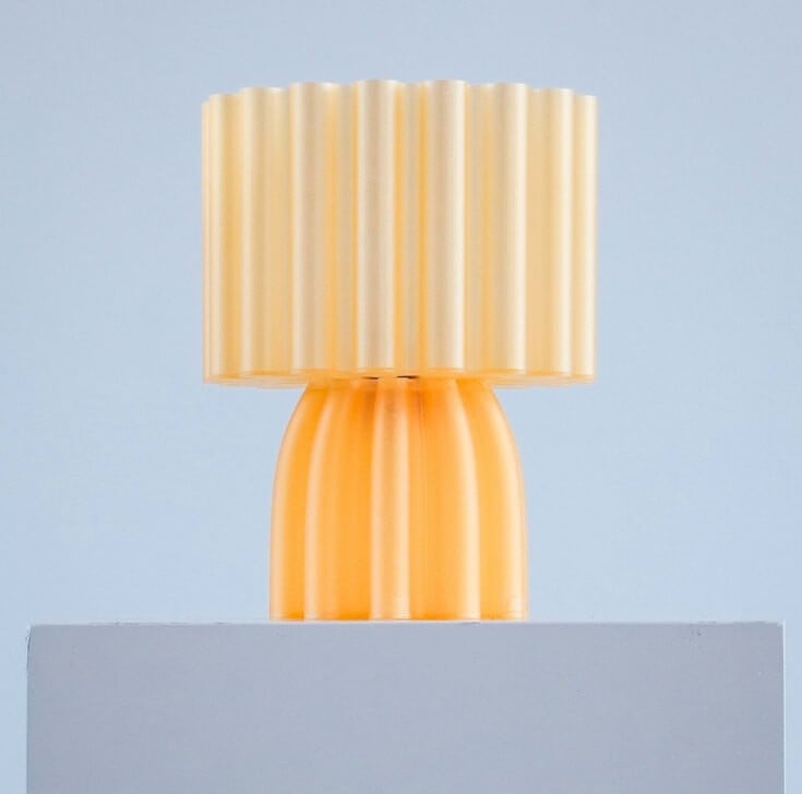 3D geprinte lamp | Citrus Geel - 101718 3D geprinte lamp | Citrus Geel