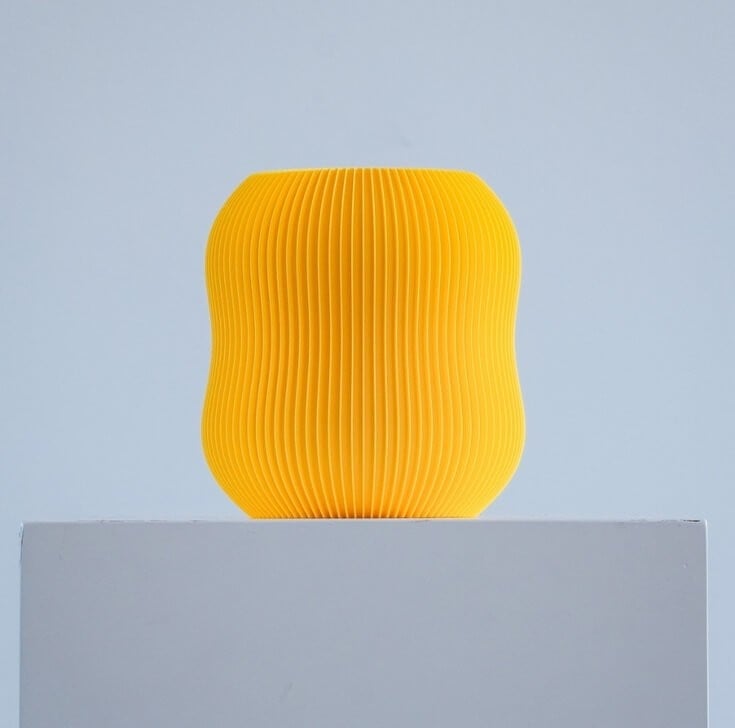 3D geprinte lamp | Geel | Biologisch Plastic - 101731 3D geprinte lamp | Geel | Biologisch Plastic