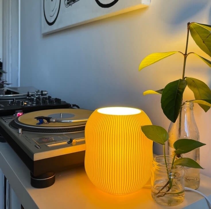 3D geprinte lamp | Geel | Biologisch Plastic - 101732 3D geprinte lamp | Geel | Biologisch Plastic