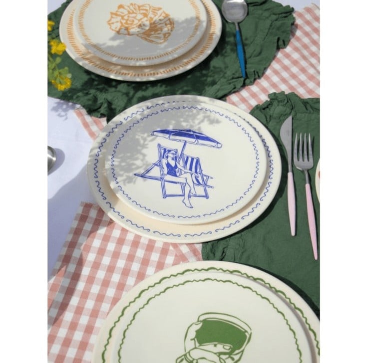 Handgemaakt keramiek bord | Vakantie Sfeer - 101667 Handgemaakt keramiek bord | Vakantie Sfeer