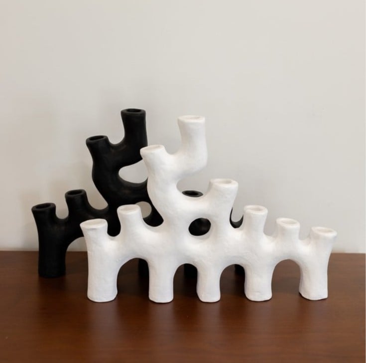 Keramische kaarsenhouder | Handgemaakt van keramiek - 101769 Keramische kaarsenhouder | Handgemaakt van keramiek