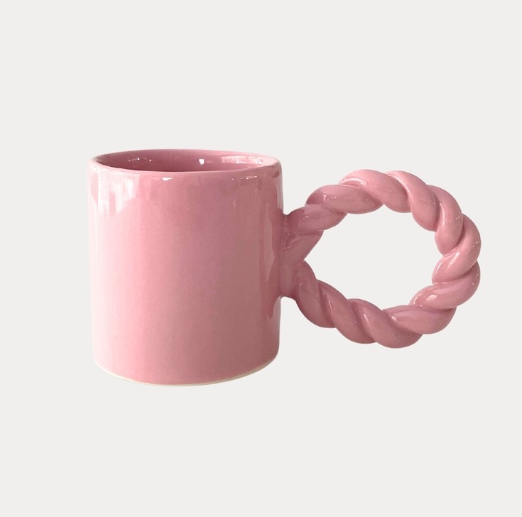 Twist Mok Roze | Handgemaakt van keramiek