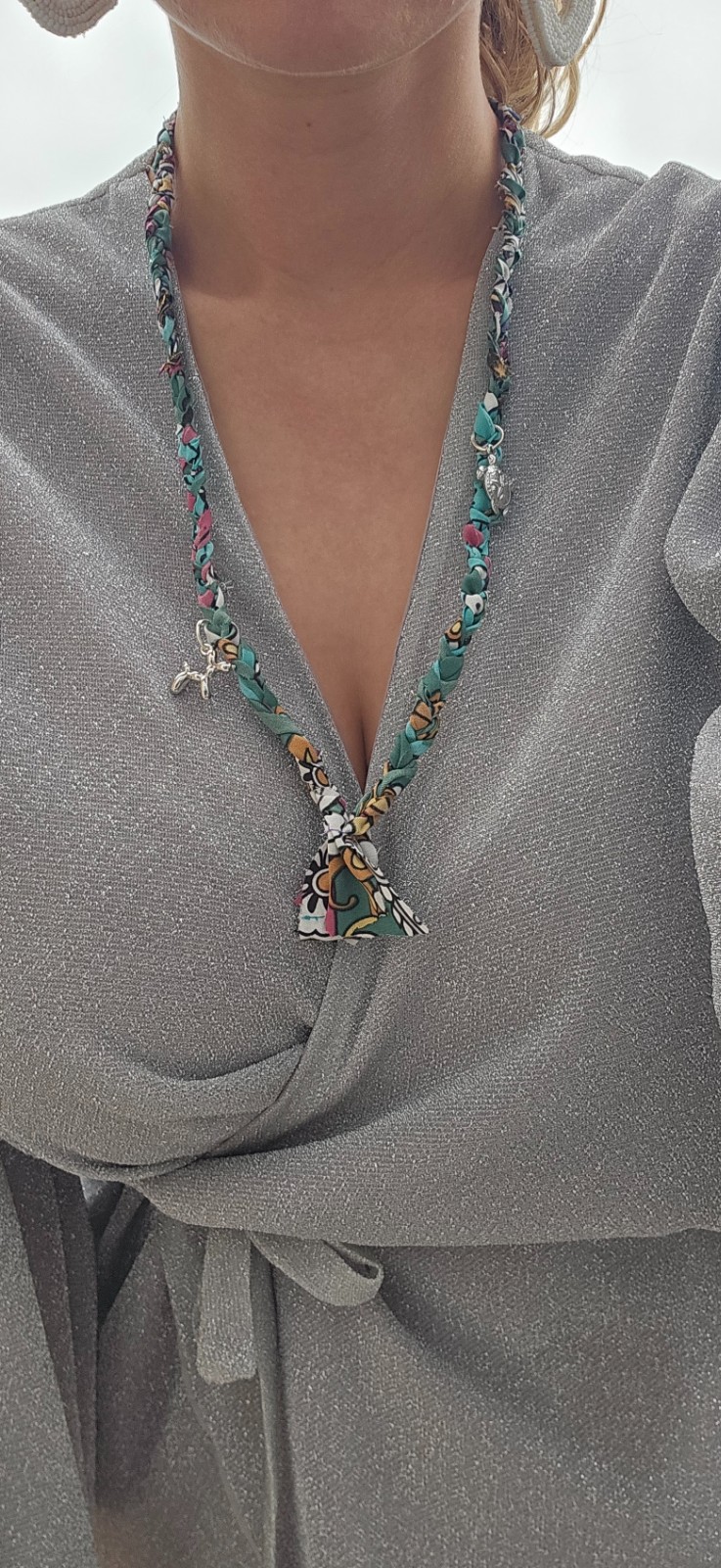 Groene bandana ketting