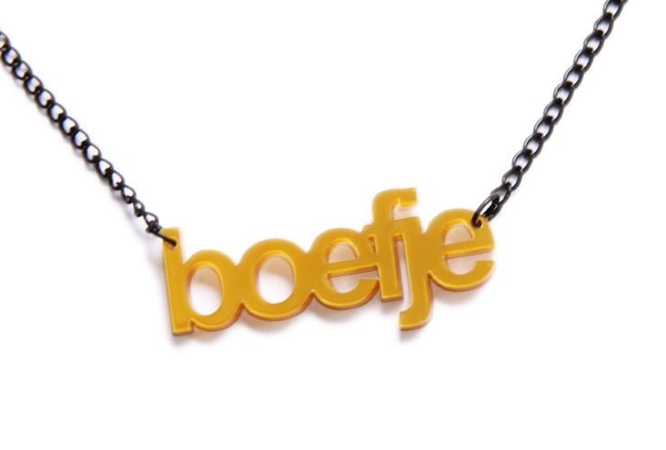Boefje! naamketting (goud)