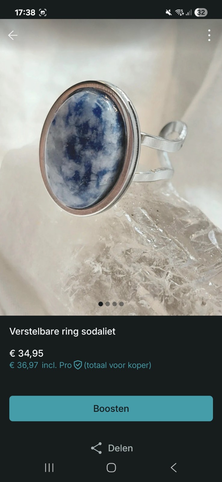 Verstelbare ring sodaliet - 142555 Verstelbare ring sodaliet