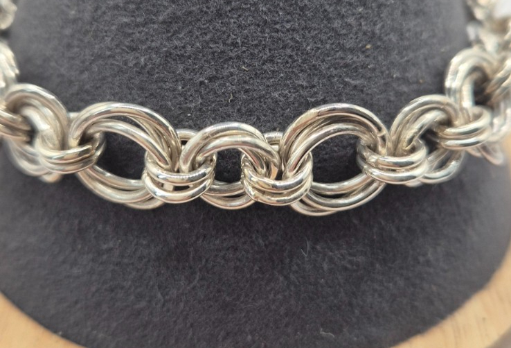 zilveren schakelarmband