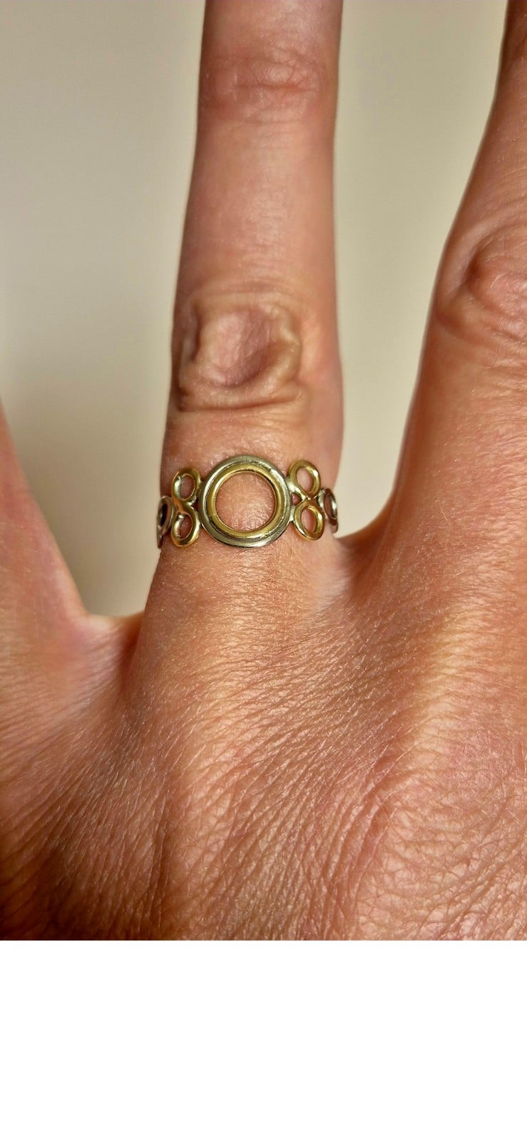 Speelse tweekleurige ring