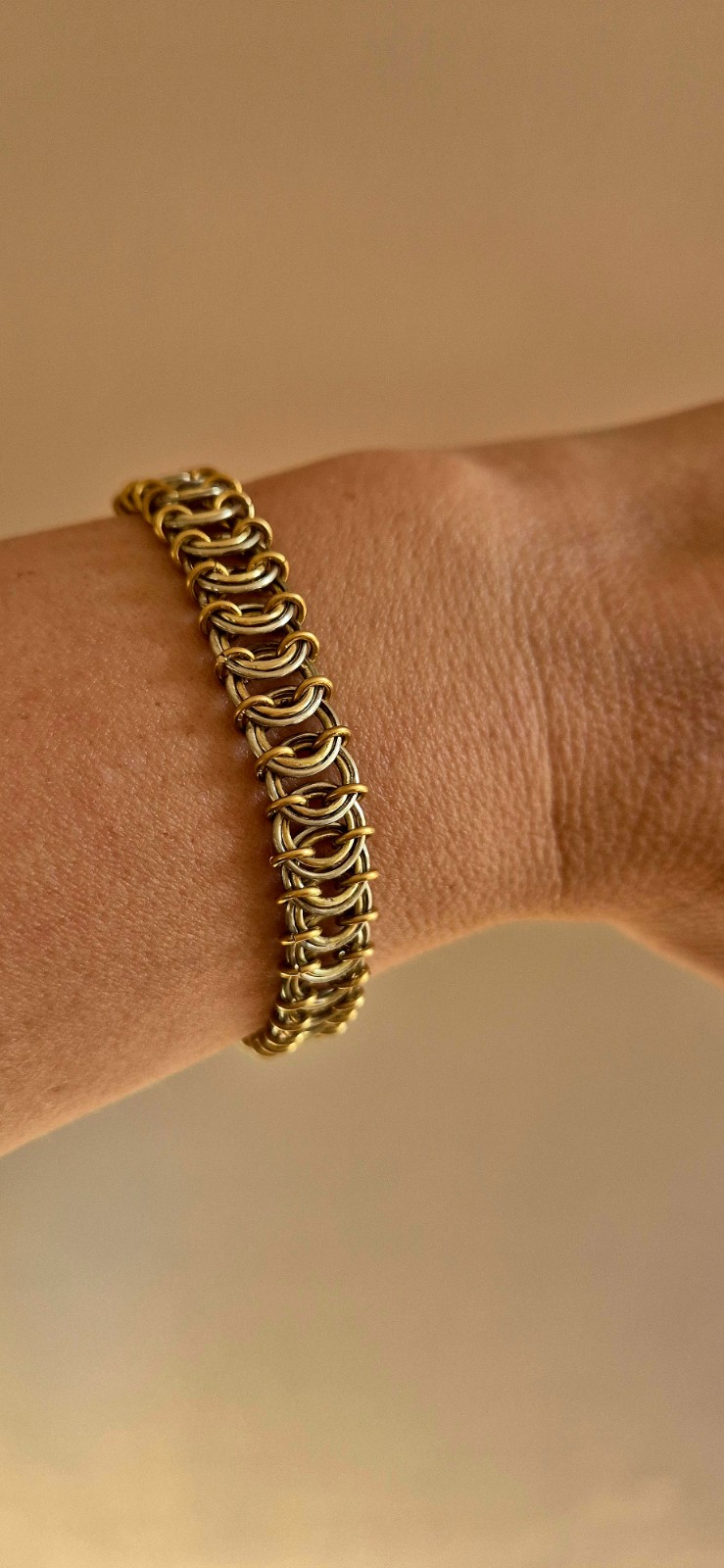 Tweekleurige schakelarmband - 124203 Armband Evara; anders van kleur, samen verbonden