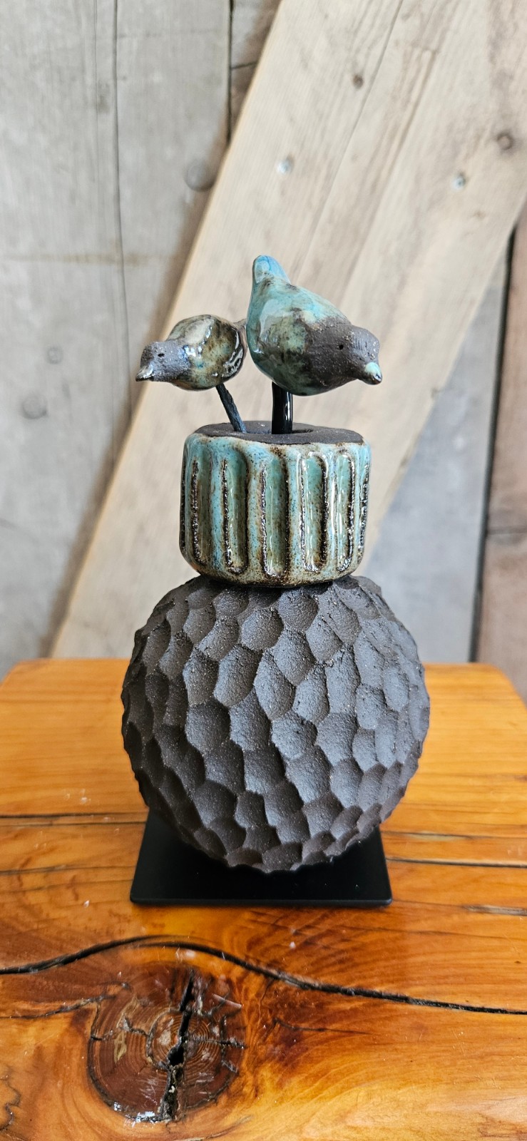 Keramische sculptuur – Vogelpaar - 148126 Keramische sculptuur – Vogelpaar