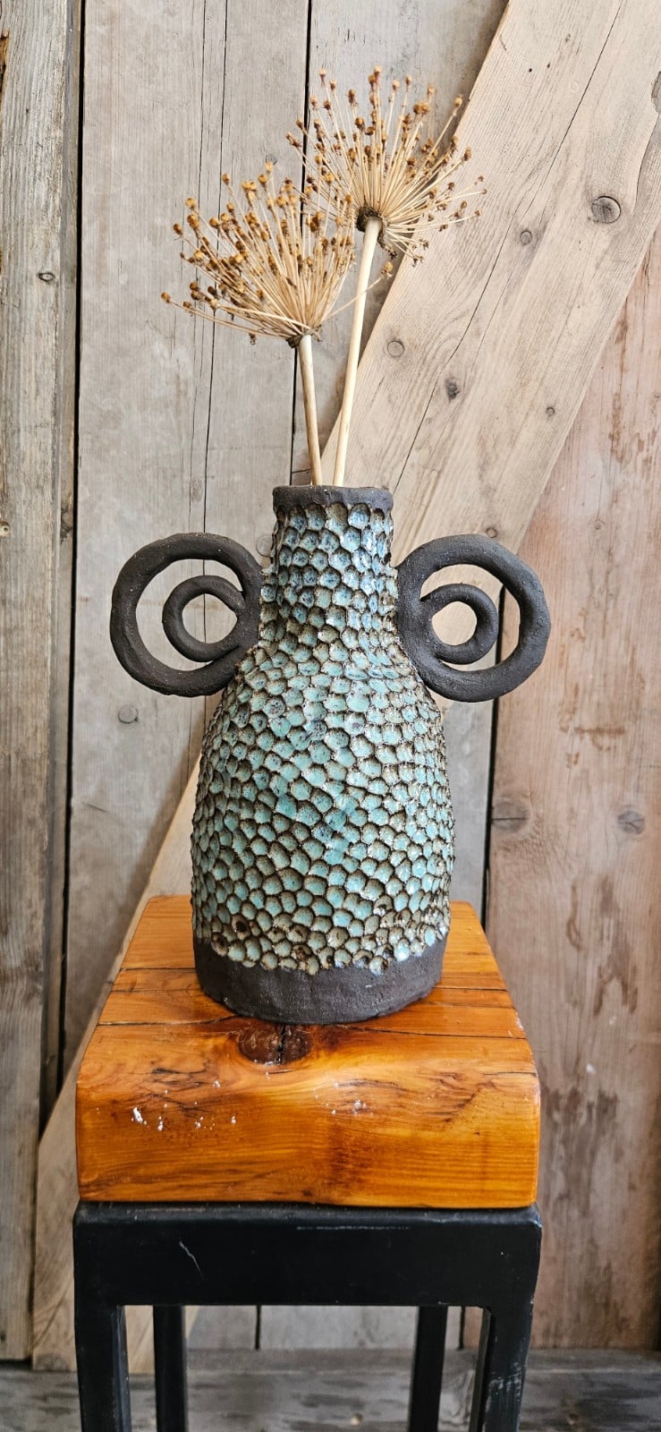 Sculpturale keramische vaas – Spiraal - 148177 Sculpturale keramische vaas – Spiraal