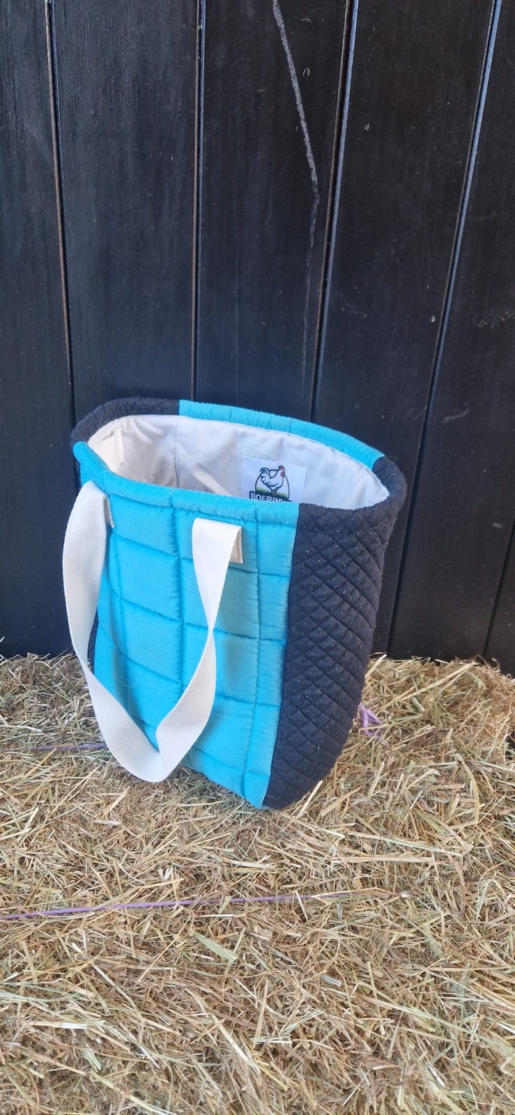Andalusier schoudertas van een gebruikt zadeldekje, turquoise en donk… - 154295 Andalusier schoudertas van een gebruikt zadeldekje, turquoise en donkerblauw