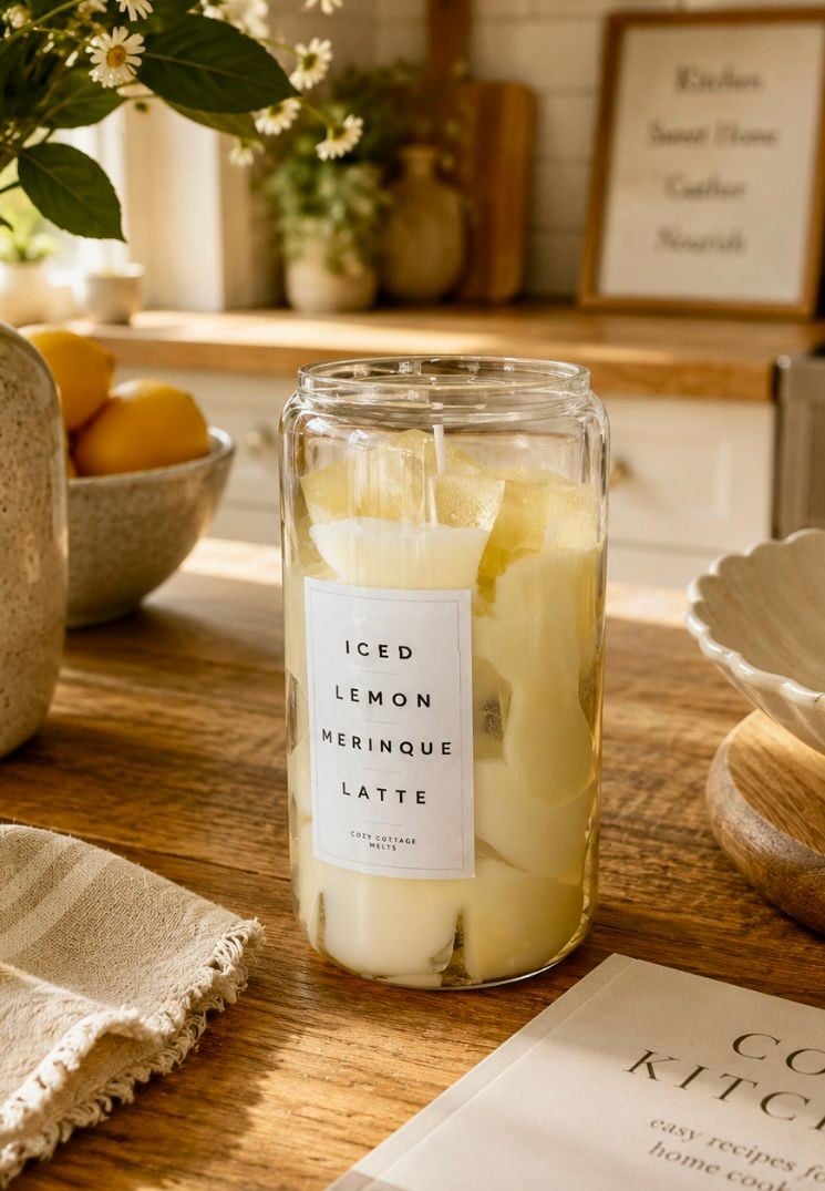 Iced lemon Merinque Latte Candle - 130897 Iced lemon Merinque Latte Candle