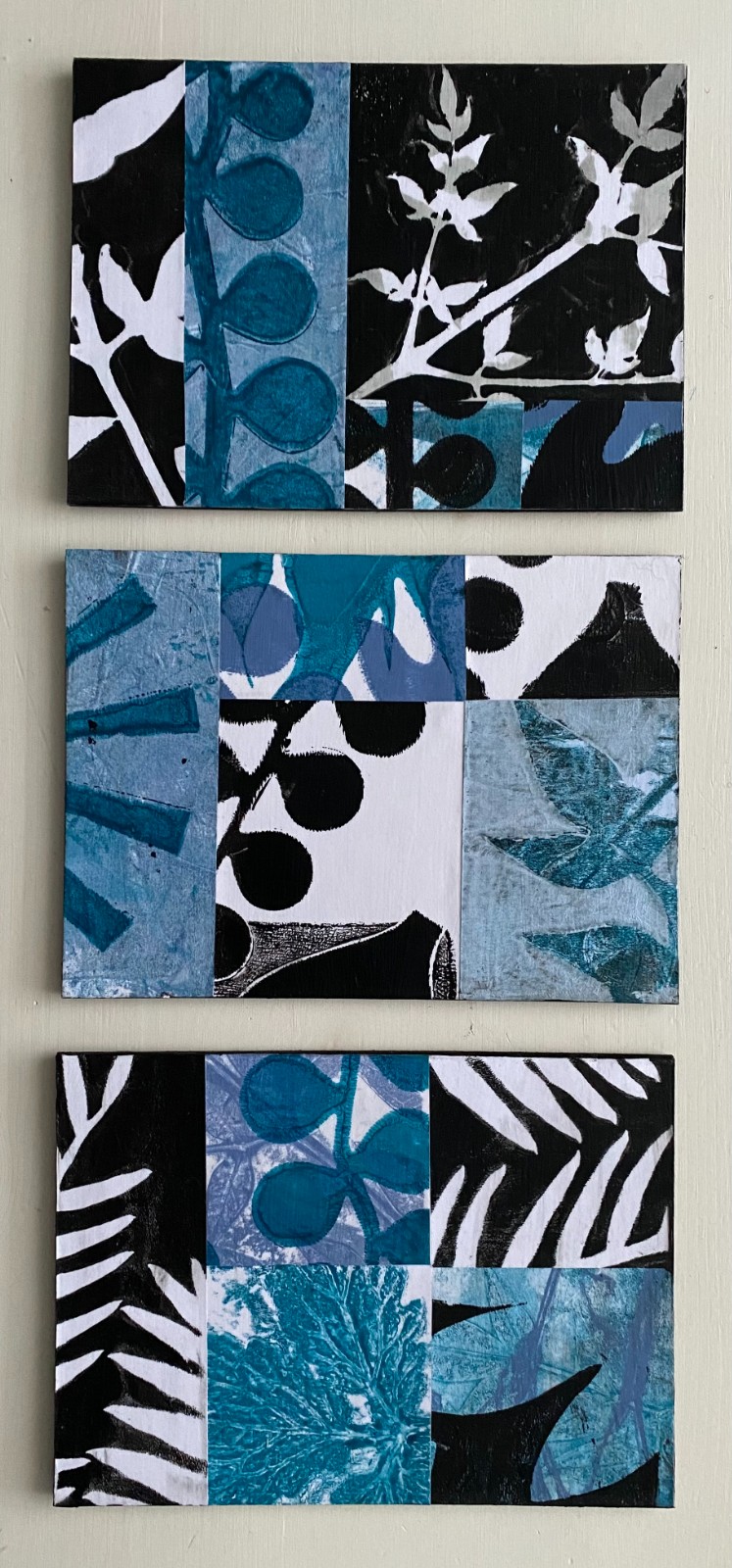 Unieke natuurcollage op hout