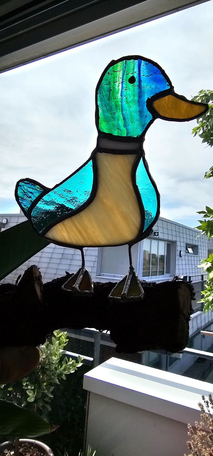 Daddy Duck in Glas in Lood/Tiffany - 137578 Daddy Duck in Glas in Lood/Tiffany