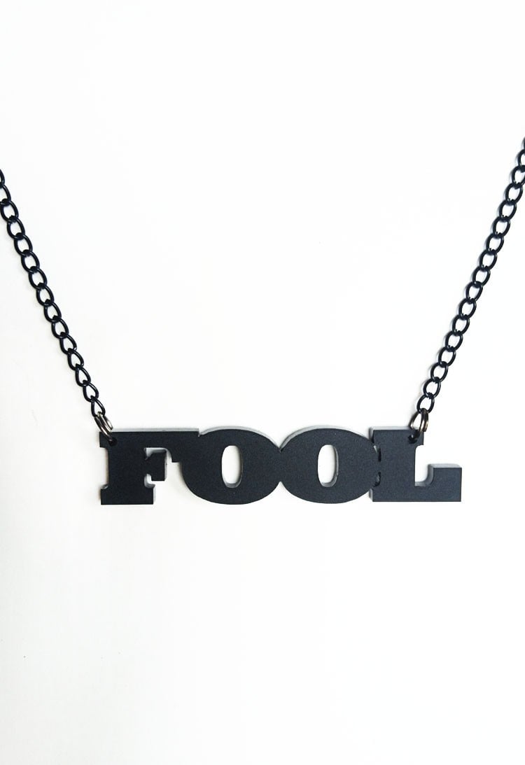 Fool! naamketting zwart