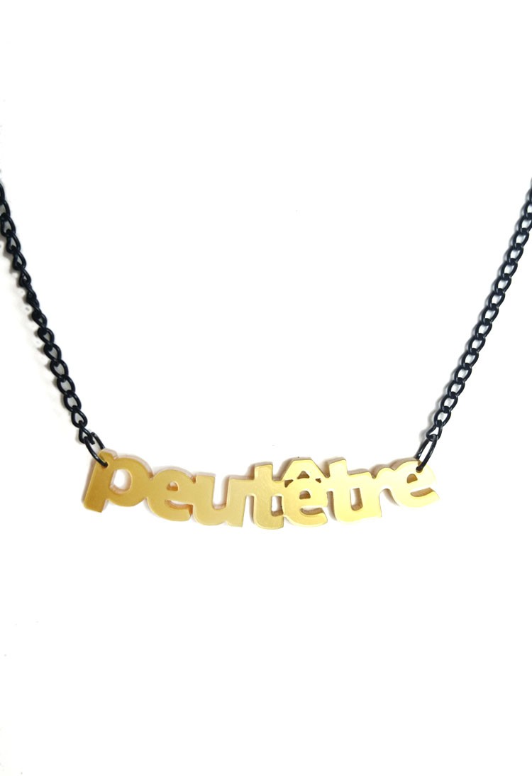 Peut-etre! naamketting (goud)