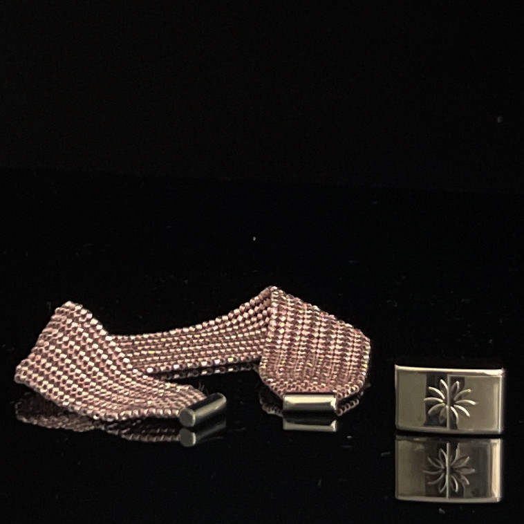 Miyuki beads armband | Roze metalic met verwisselbare magneetsluiting