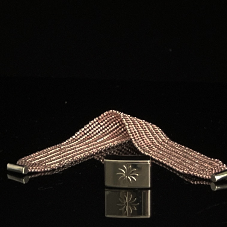 Miyuki beads armband | Roze metalic met verwisselbare magneetsluiting
