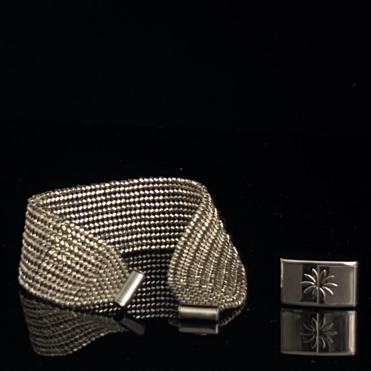 Miyuki beads armband | zilverkleur met verwisselbare magneetsluiting