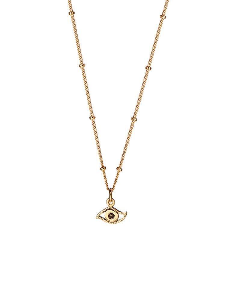 Gold Plated Necklace With Eye - 3071.jpeg Gold Plated Necklace With Eye