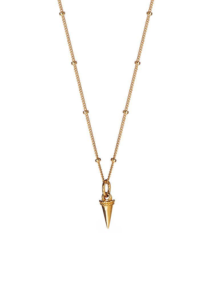 Gold Plated Necklace With Horn