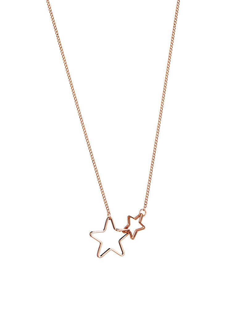 Rosé Gold Plated Necklace With Double Star